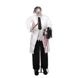 5.6-Ft. Standing Animated Zombie with Bloody Knife & Decapitated Head Animatronic