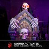 4-Ft. Animated Reaper with Tombstone Animatronic