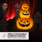2.4-Ft. 3 Stacking Pumpkins Blow Mold with Lights