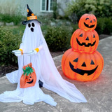 2.4-Ft. 3 Stacking Pumpkins Blow Mold with Lights