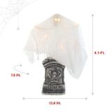 4.1-Ft. Touch-Activated Lightup Ghost with Tomb Halloween Accessory