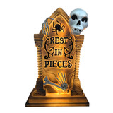 2-Ft. Tombstone with Skeleton Blow Mold with Lights