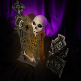 2-Ft. Tombstone with Skeleton Blow Mold with Lights