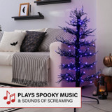 5-Ft. Dancing Halloween Tree with Purple LED Lights and Sound