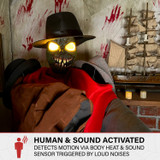 5.6-Ft. Animatronic Coatrack Monster by Tekky Halloween Decoration with Motion-Activated Sounds