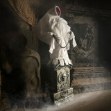 4.3-Ft. Touch-Activated Animated Spectre on Tomb Halloween Accessory