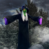 15.1-Ft. Animatronic Witch with Lights and Sound, Outdoor Halloween Decoration