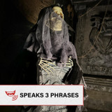 3-Ft. Touch-Activated Rising Reaper with Tombstone Halloween Accessory