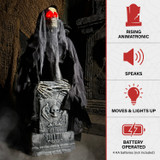 3-Ft. Touch-Activated Rising Reaper with Tombstone Halloween Accessory