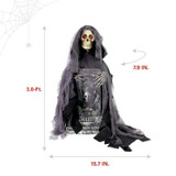 3-Ft. Touch-Activated Rising Reaper with Tombstone Halloween Accessory