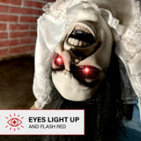 3-Ft. Animatronic Possessed Woman with Lights and Sound, Indoor/Covered Outdoor Halloween Decoration