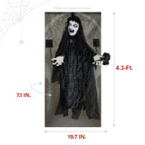 4.3-Ft. Animatronic Demon Widow Door Greeter with Lights and Sound, Indoor/Covered Outdoor Halloween Decoration