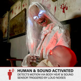 2.9-Ft. Animatronic Gravely Granny by Tekky Halloween Decoration with Motion-Activated Sounds