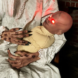 2.9-Ft. Animatronic Gravely Granny by Tekky Halloween Decoration with Motion-Activated Sounds
