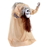 3.4-Ft. Touch-Activated Animated Possessed Backbend Lady Halloween Animatronic