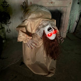 3.4-Ft. Touch-Activated Animated Possessed Backbend Lady Halloween Animatronic