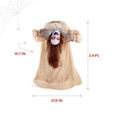 3.4-Ft. Touch-Activated Animated Possessed Backbend Lady Halloween Animatronic