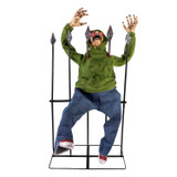 4.4-Ft. Voice-Sensor Impaled Zombie Halloween Animatronic