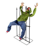 4.4-Ft. Voice-Sensor Impaled Zombie Halloween Animatronic