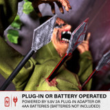 4.4-Ft. Voice-Sensor Impaled Zombie Halloween Animatronic