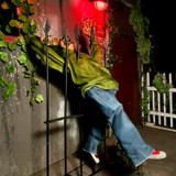 4.4-Ft. Voice-Sensor Impaled Zombie Halloween Animatronic