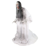 5.9-Ft. Motion-Sensor Lurching Woman Halloween Animatronic by Tekky