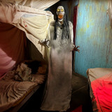 5.9-Ft. Motion-Sensor Lurching Woman Halloween Animatronic by Tekky