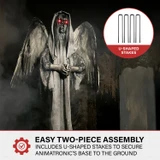 5.5-Ft. Animatronic Haunted Angel Statue with Lights and Sound, Indoor/Covered Outdoor Halloween Decoration