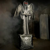 5.5-Ft. Animatronic Haunted Angel Statue with Lights and Sound, Indoor/Covered Outdoor Halloween Decoration