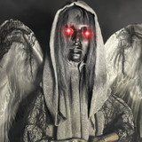 5.5-Ft. Animatronic Haunted Angel Statue with Lights and Sound, Indoor/Covered Outdoor Halloween Decoration