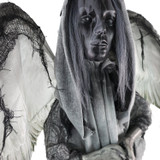 5.5-Ft. Animatronic Haunted Angel Statue with Lights and Sound, Indoor/Covered Outdoor Halloween Decoration