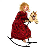 3.2-Ft. Voice & Sound-Sensor Rocking Horse Girl Halloween Animatronic