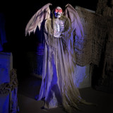 5.5-Ft. Animatronic Reaper with Wings with Lights and Sound, Indoor/Covered Outdoor Halloween Decoration