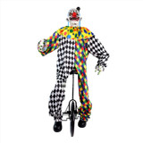 5.9-Ft. Voice & Sound-Sensor Clown on Tricycle Halloween Animatronic