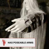 2.6-Ft. Rising Ghost Woman by Tekky, Premium Halloween Animatronic