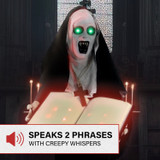 5.3-Ft. Haunted Nun Prop with Lights and Sound