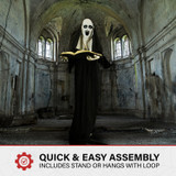 5.3-Ft. Haunted Nun Prop with Lights and Sound