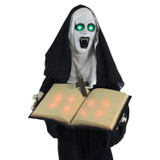 5.3-Ft. Haunted Nun Prop with Lights and Sound