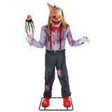 6.9-Ft. Motion-Activated I Scream Clown Halloween Animatronic by Tekky