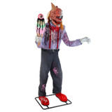 6.9-Ft. Motion-Activated I Scream Clown Halloween Animatronic by Tekky