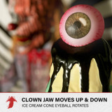 6.9-Ft. Motion-Activated I Scream Clown Halloween Animatronic by Tekky
