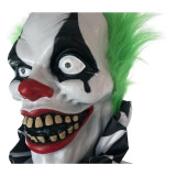 Haunted Hill Farm Life-Size Poseable Animatronic Clown with Flashing Red Eyes Herbert