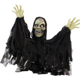 Haunted Hill Farm Pop-Up Animatronic Poseable Ghoul with Flashing Red Eyes, 24 inches Garry