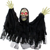 Haunted Hill Farm Pop-Up Animatronic Poseable Ghoul with Flashing Red Eyes, 24 inches Garry