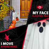 2.3-Ft. Animatronic Ghost with Lights and Music, Indoor or Covered Outdoor Halloween Decoration