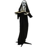 Haunted Hill Farm Life-Size Animatronic Talking Sister Dreadfull Witch with Flashing Green Eyes