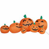 Haunted Hill Farm 10-Ft Halloween Inflatable Pumpkin Family with Lights