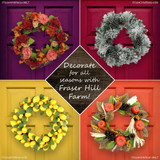 Fraser Hill Farm 9-ft Fall Harvest Garland Decor with Corn Husks, Pumpkins and Pine Cones