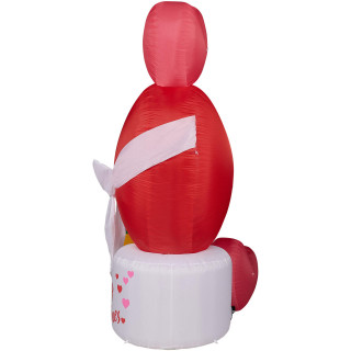 Fraser Hill Farm 8-Ft. Tall Valentine's Day Heart, Blow Up Inflatable with Lights and Storage Bag