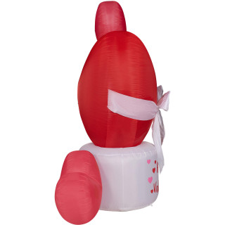 Fraser Hill Farm 8-Ft. Tall Valentine's Day Heart, Blow Up Inflatable with Lights and Storage Bag